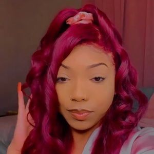 Red 13x4 lace wig